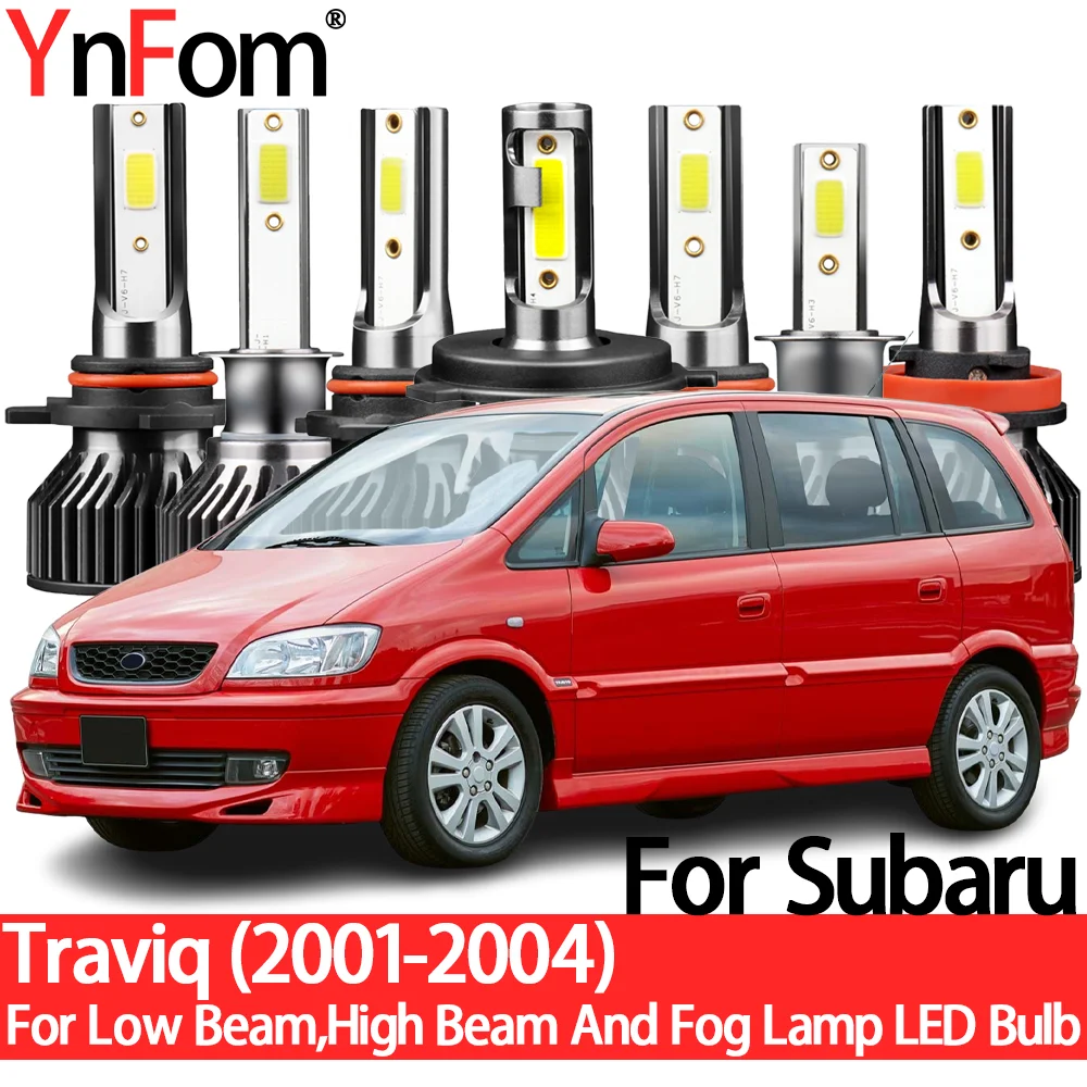 

YnFom для Subaru apuq (XM220 XM182) 2001-2004, специальный LED комплект ламп для передних фар ближнего и дальнего света, противотуманных фар, автомобильные аксессуары