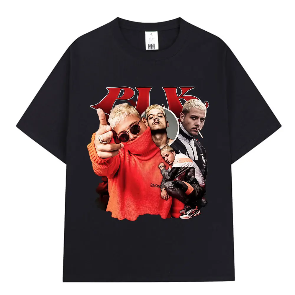 Rapper Plk Graphic Print T-shirt Men's Women Clothing Fashion Vintage Hip Hop T-shirts Casual 100% Cotton Short Sleeves T Shirts