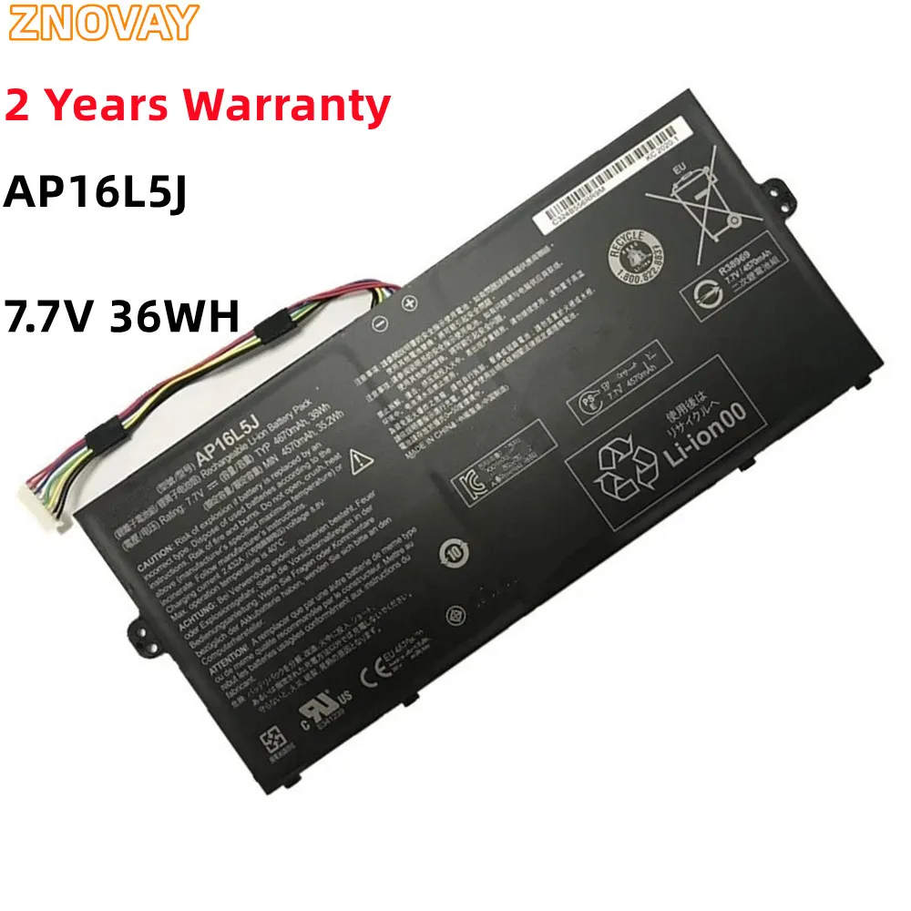 

ZNOVAY AP16L5J 7,7 в 36 Втч 4670 мАч аккумулятор для ноутбука Acer Aspire Swift 5 SP111-32N Spin 1 2ICP4/91/91