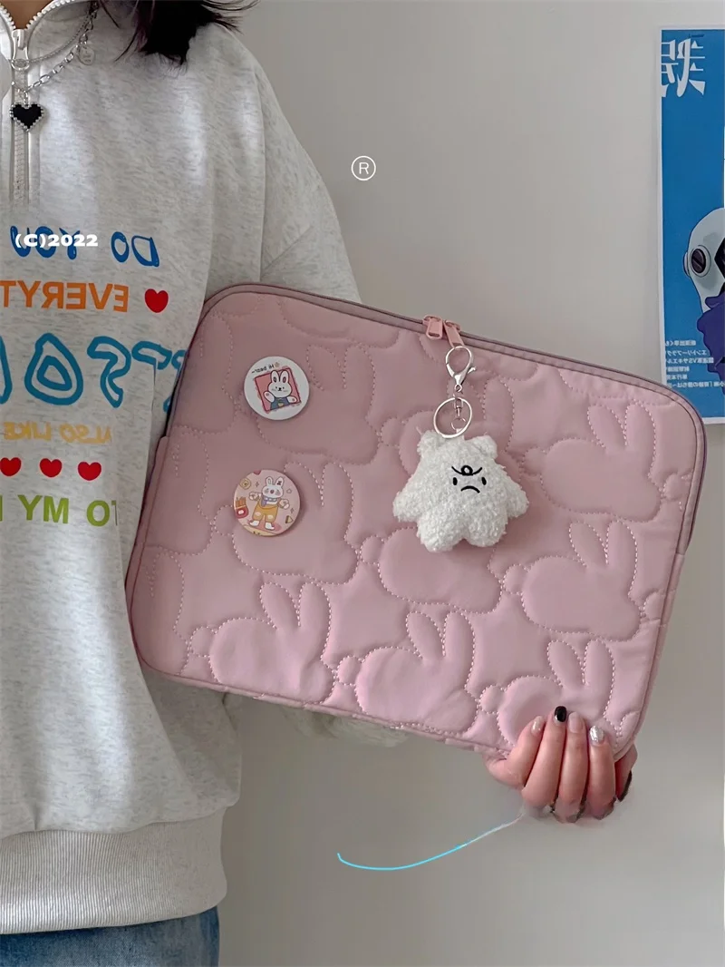 Cute Rabbit  Inch iPadpro Tablet Protective Case 4 Inch Laptop Bag Women's book Inner Bag Digital Accories