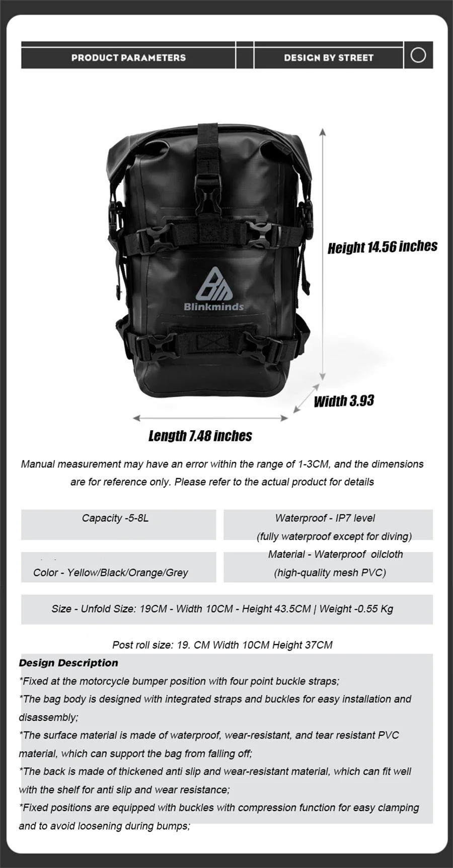 1/2 stücke Wasserdichte Motorrad Crash Bar Tasche Reparatur Werkzeug Platzierung Tasche Für HONDA Suzuki BMW R1200GS Yamaha Motorrad Tasche teile – Detail 8