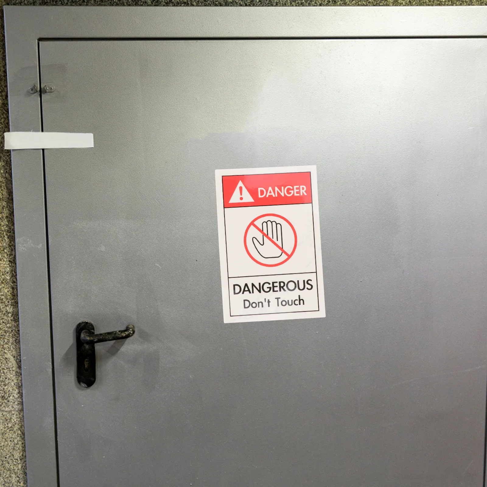 4Pcs Safety Warning Stickers Durable No Touching Warning Sign Convenient Machine Equipment Caution Decal Caution Decal