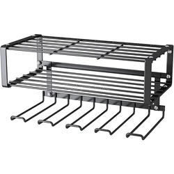 Suporte de furadeira elétrica de parede, Heavy Duty Power Tool Rack, 3 Camadas, Gabinete de ferramentas flutuantes para garagem e oficina, Organizador de ferramentas