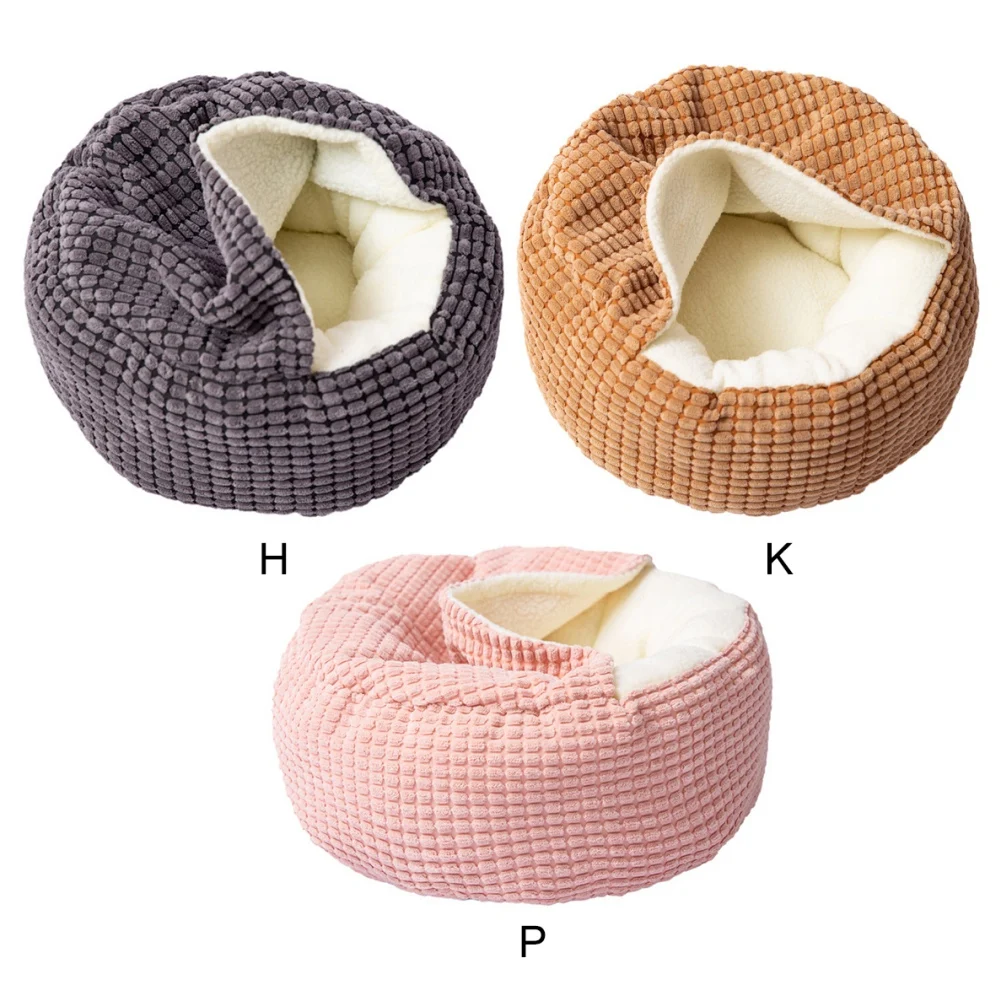 Cat Beds Super Soft Pet Dog Cat Bed Warmth Machine Washable Luxury Round Sofa Bed Comfortable Sleeping Artifact Product Cat Beds