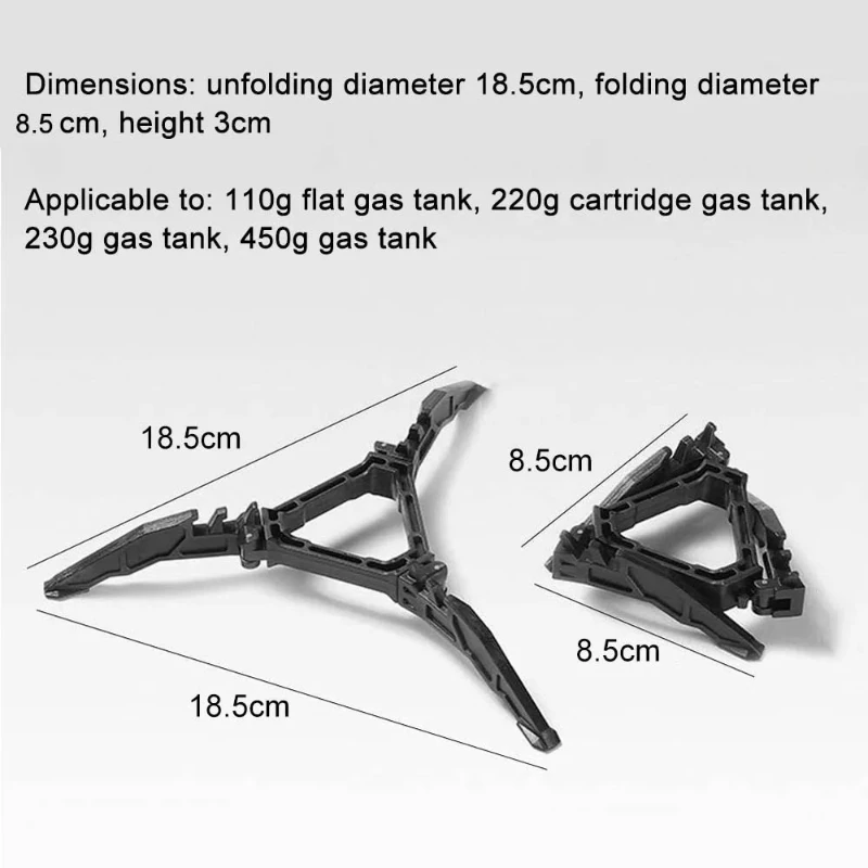 Gas Tank Bracket Foldable Fuel Can Stabilizer Anti Dumping Tripod for Outdoor Camping Hiking Cooking Cookware Accessories