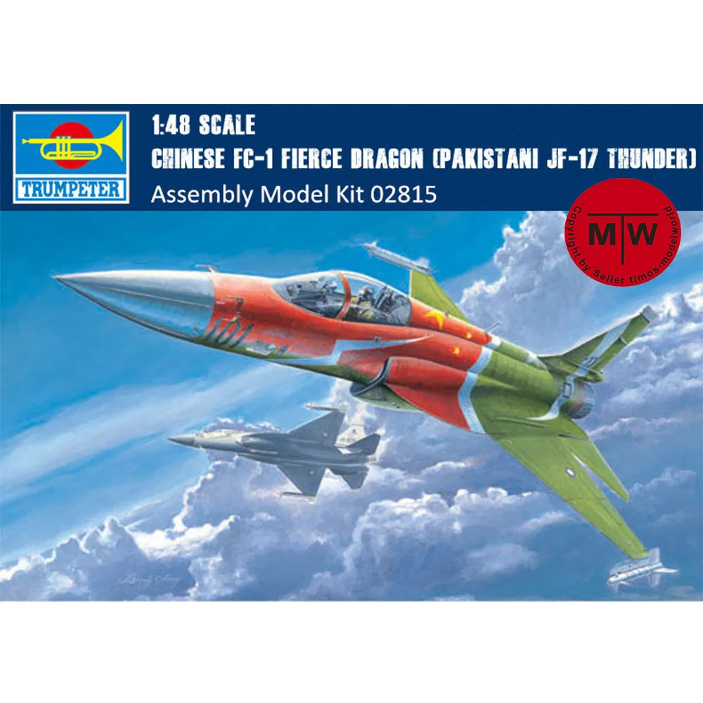 

Trumpeter 02815 1/48 Scale Chinese FC-1 Fierce Dragon(Pakistani JF-17 Thunder) Fighter Aircraft Assembly Model Kits