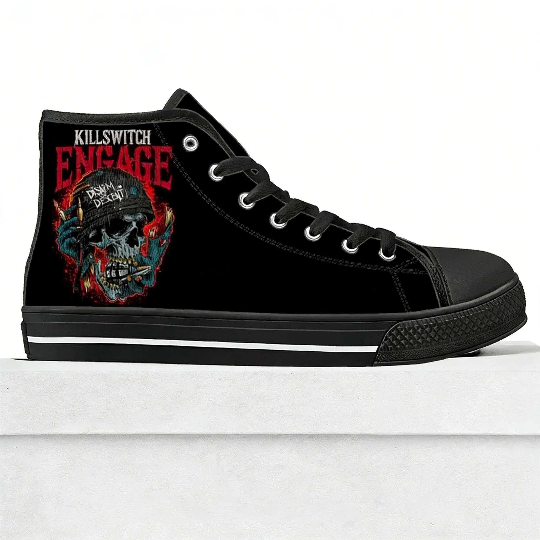 Killswitch Engage High Top High Quality Sneakers Mens Womens Teenager Canvas Sneaker Casual Custom Made Shoes Customize DIY Shoe