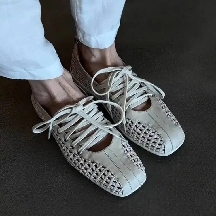 

Сетчатые балетки: удобная летняя женская обувь, модные плетеные туфли, женские летние сандалии