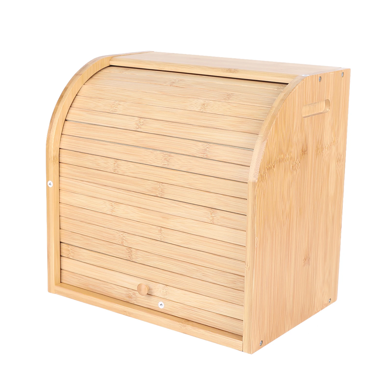 Wooden Bread Box Multi Use Bamboo Bread Storage Container Countertop Wooden Bread Food Organizer Dispenser Holder For Kitchen