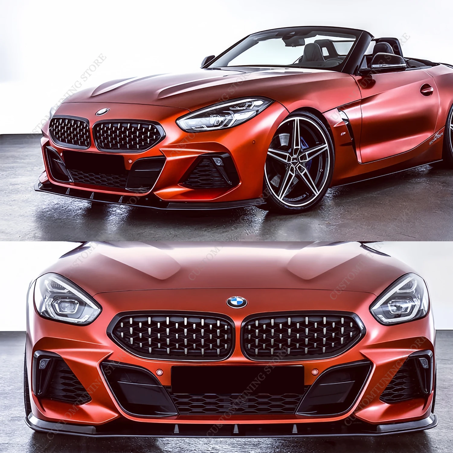 

ABS Car Front Bumper Lip Spoiler Splitter Diffuser Canards For BMW Z4 G29 M40i/M Sport 2019-2025 Bodykits Tuning