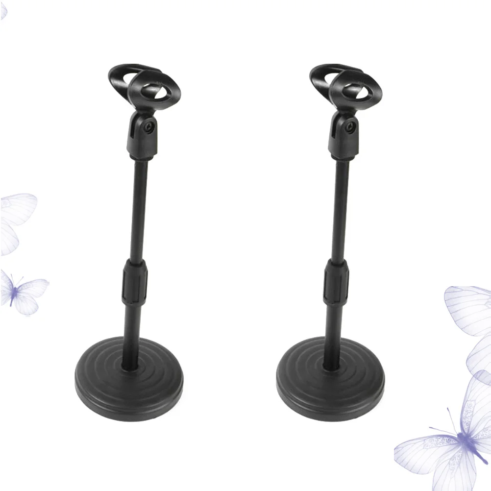 

2Pcs Professional Desktop Microphone Support Wide Clamp for Computer Mic Live Stream Podcasting Microphone Mount