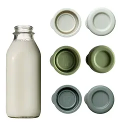 Replacement Milk Bottle Caps Reusable Water Bottle Caps Silicone Bottle Lids Universal Milk Cup Lids For Stanpac & Libbey