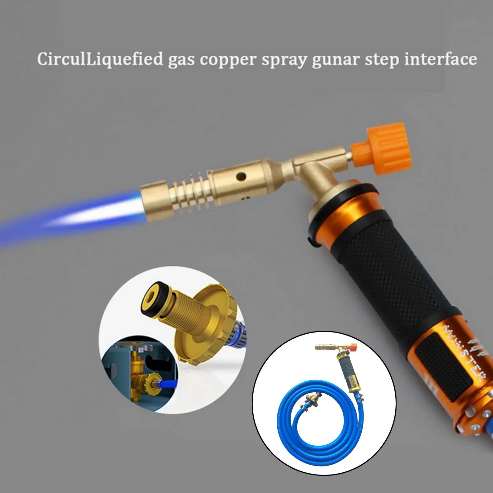 Liquefied Propane Gas Welding Torch Machine Equipment with 2.5M Hose All Copper Welding Torch