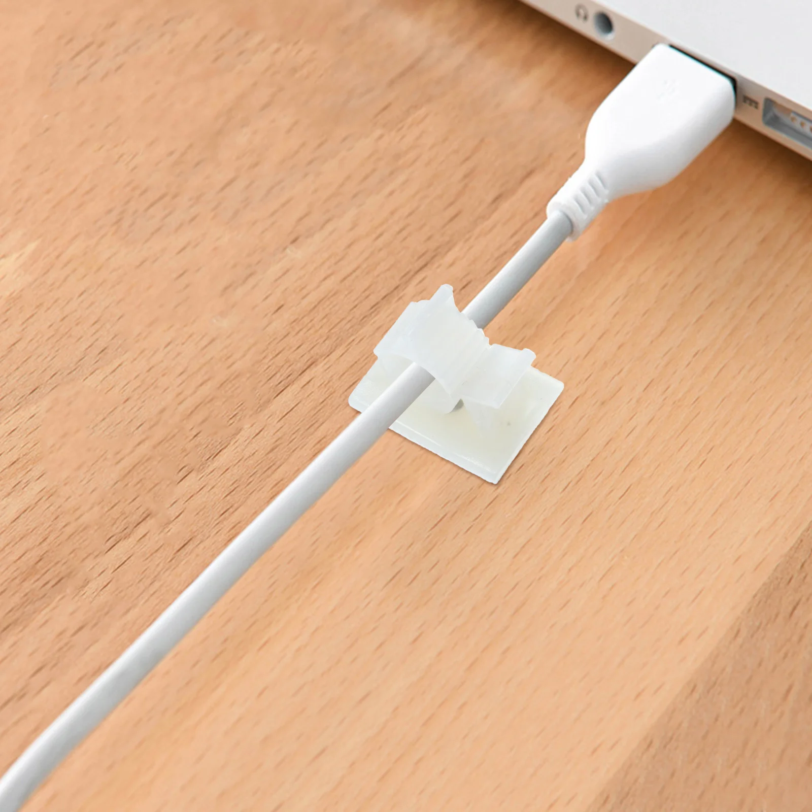 

1Set Cable Clamps Strong Self Adhesive Pads Wire Organizer Cord Clip Home Office Use Protect Cables Reduce Hazards