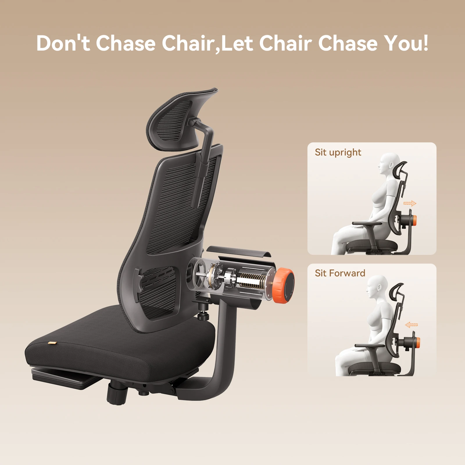 Newtral MAGICH-BP Silla de Oficina Ergonómica con Soporte Lumbar Adaptativo, Silla para Juegos con Reposapiés, Reposabrazos y Reposacabezas Ajustables, Silla Giratoria de Escritorio