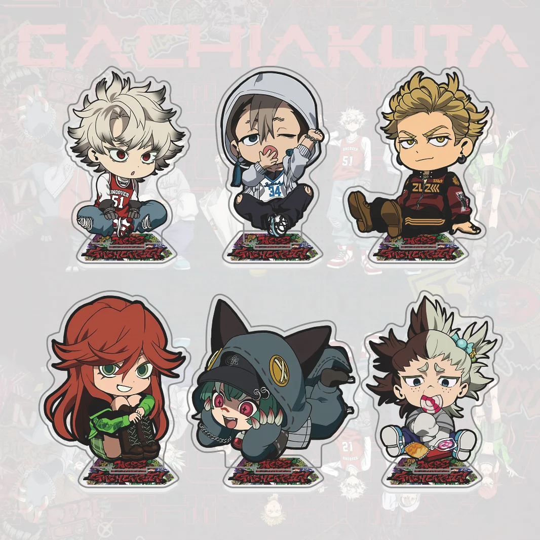 Gachiakuta Acrylic Stand Anime Figure, Chibi Rudo Engine Cute Desktop Decoration, Manga Fan Collectible Gritty Action Keychain