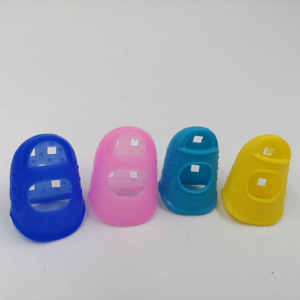 9 pcs Anti-Scalding Non-Slip Finger Tips Protection Silicone Finger Guard For Counting Sorting Filing Guitar Playing Crafting