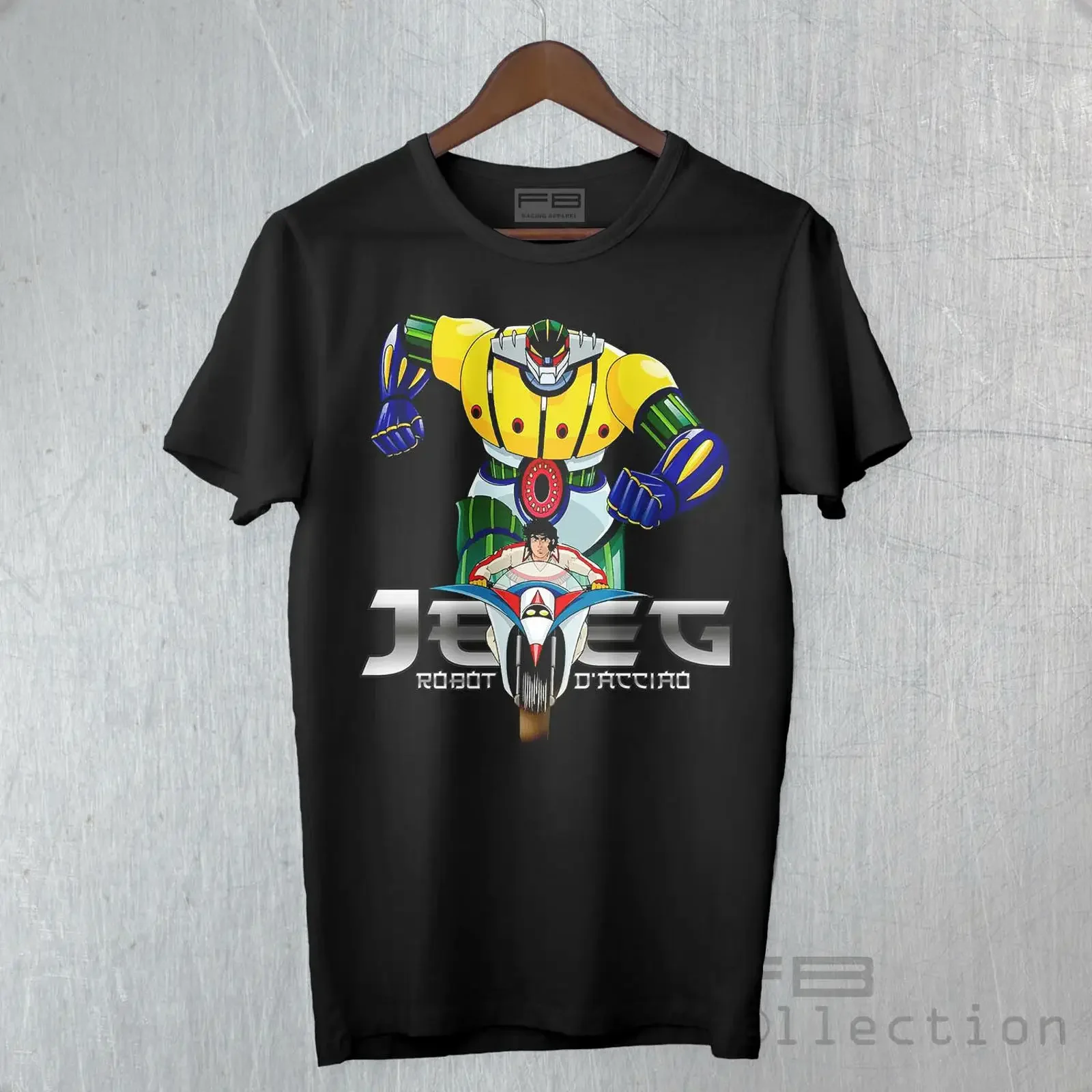 T-Shirt JEEG ROBOT OF STEEL Cartoon 80's Meme Grendizer Kōtetsu Jīgu Vintage Washed Stilvolle Designerkleidung Bequem