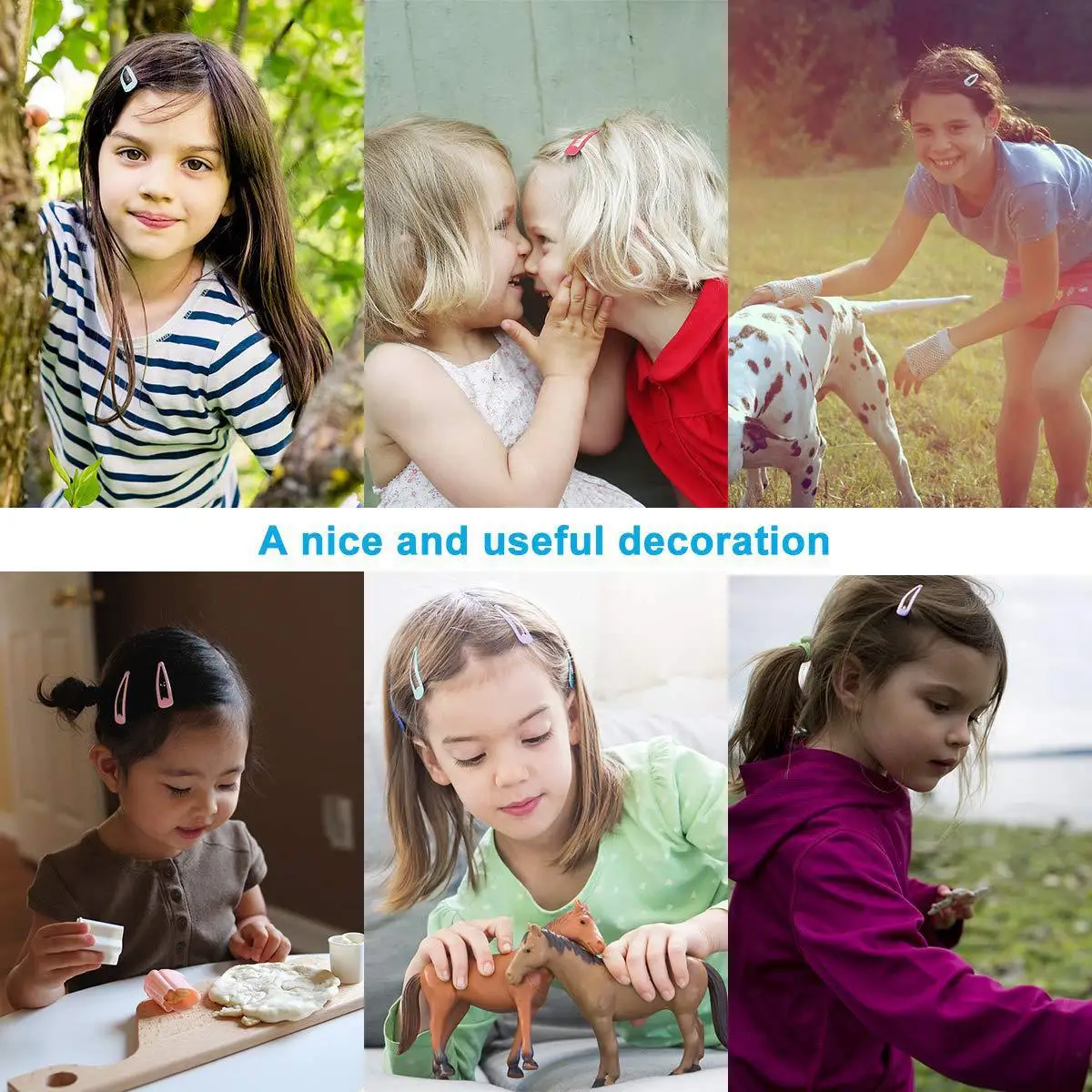 50 Stück Snap-Haarspangen, Bonbonfarben, glänzend, 5,1 cm, rutschfest, Metall-Haarnadeln, Clips, Haarspangen, Zubehör für Babys, Mädchen, Kleinkinder – Detail 9