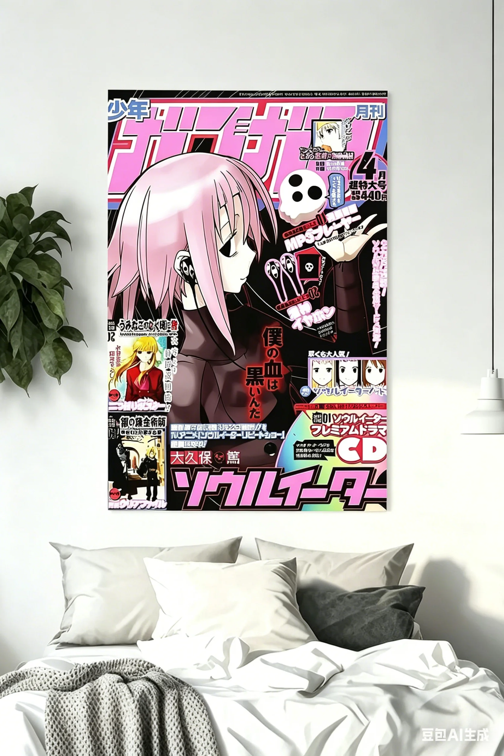 1pc Soul Eater Anime Wall Tapestry for Bedroom Living Room, Cool Room Stuff, Polyester 2D Print, Bedroom Stuff, Anime Room Decor