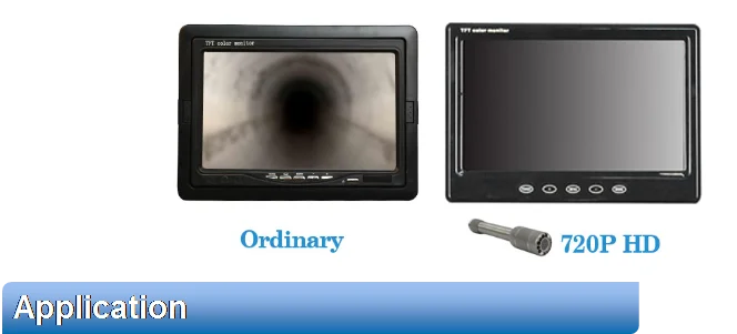 كاميرا فحص خط أنابيب السباكة الرقمية عالية الدقة 720 بكسل، نمط قبة، مستشعر CCD، بطاقة الذاكرة، تخزين البيانات
