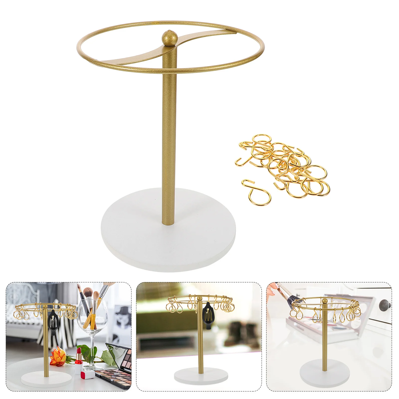 

Металлический органайзер для заколок для волос, стеллаж для хранения для женщин и девочек, аксессуары для спальни, ванной комнаты, туалетный столик, декор