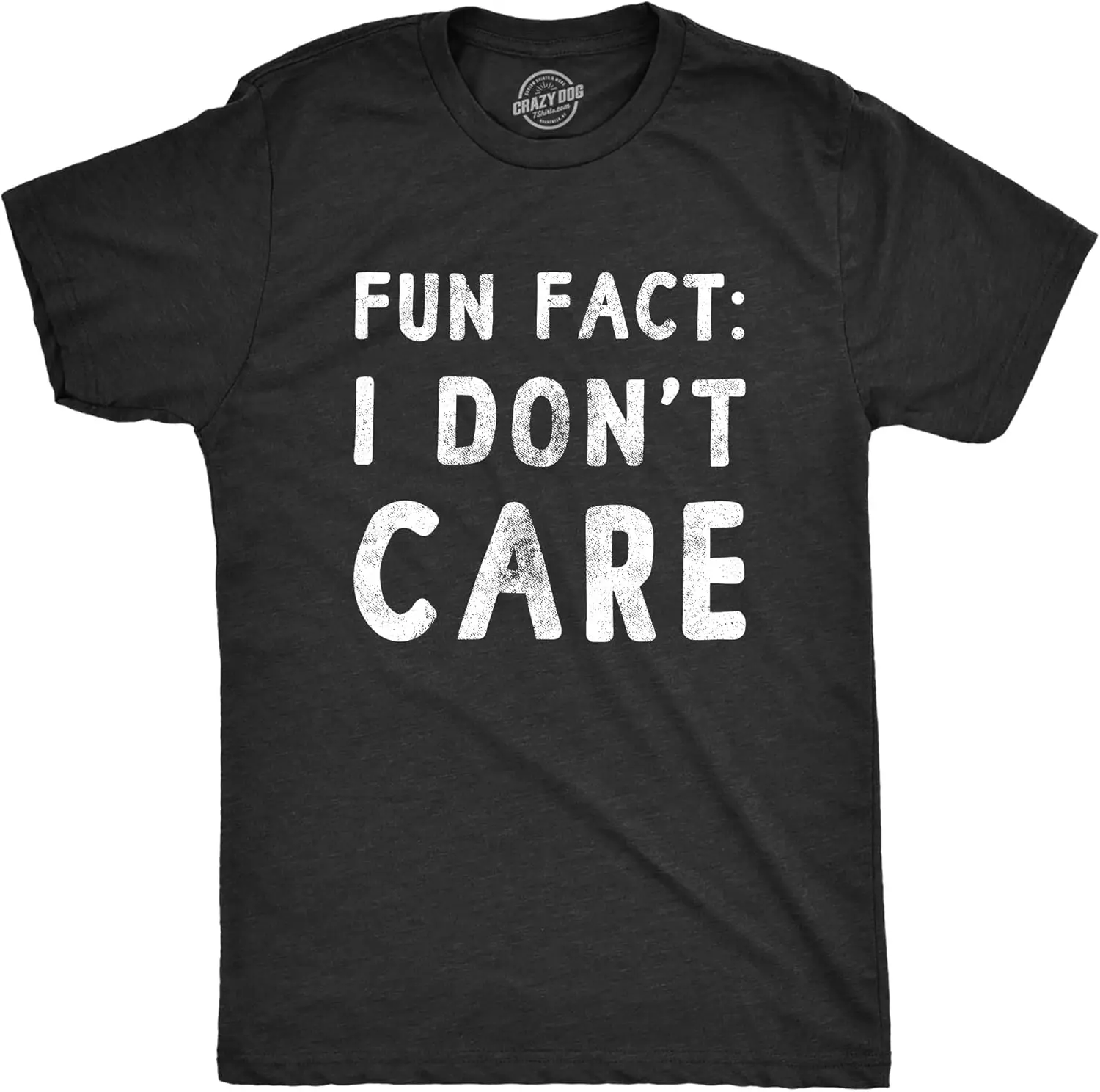 Mens Fun Fact I Don�t Care T Shirt Funny Sarcastic Joke Text Tee for Guys