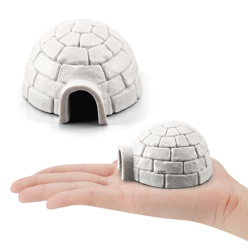 Simulation Polar Building Igloo Model Miniature Snow House Christmas Tree Sand Tray Landscape Hiding House Static Ornaments Toy