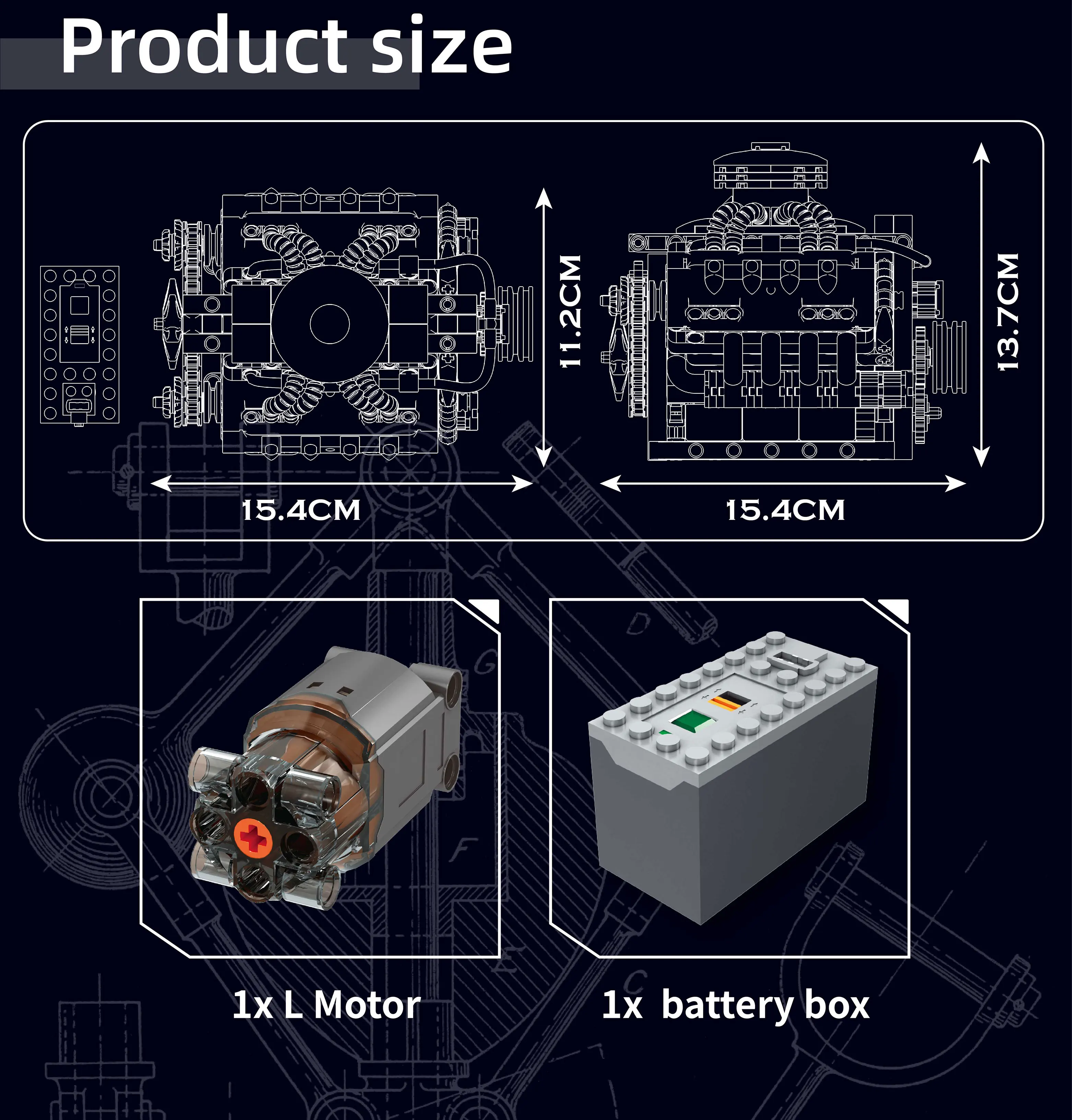 مجموعة مكعبات البناء مولد كينج 10171 V8 LSX454 ألعاب هندسية لبناء السيارات مكونة من 8 أسطوانات هدية للأطفال والكبار (487 + قطعة) #5