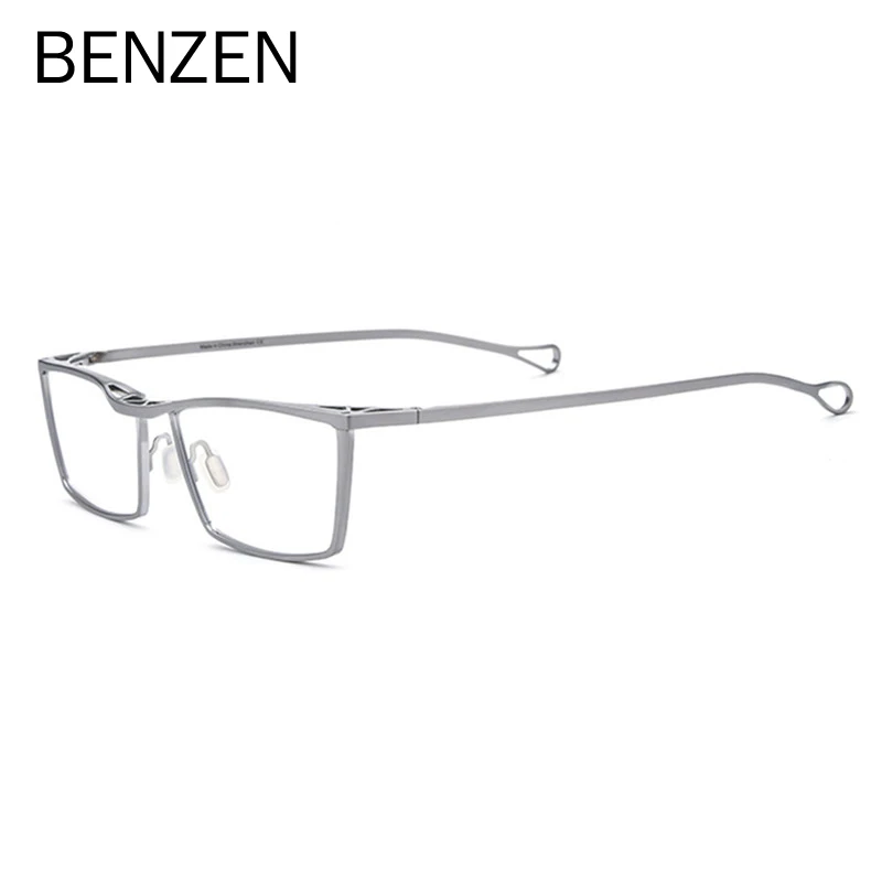 

BENZEN Pure Titanium Square Prescription Glasses Frame Men Retro Vintage Myopia Eyeglasses Optical Frames Eyewear 5887