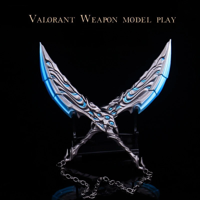 Valorant – modèle d'armes à Double Slash, périphérique de jeu, affichage de bureau de haute qualité, Collection d'ornements, cadeau d'anniversaire pour fille et garçon