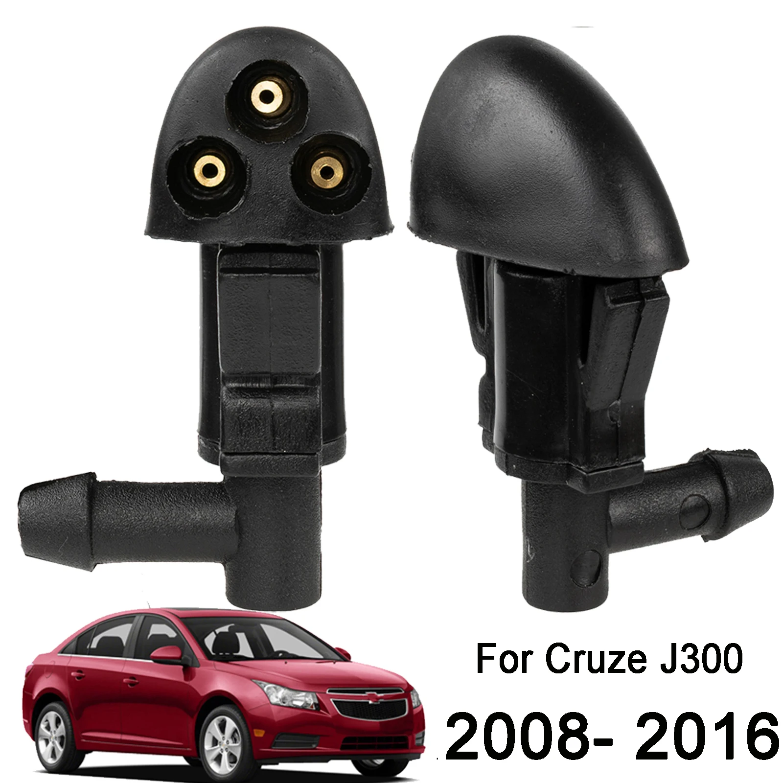 

2 шт., форсунки омывателя переднего стекла для Chevrolet Cruze J300 2008-2016 Holden Cruze J300 2009 - пластик