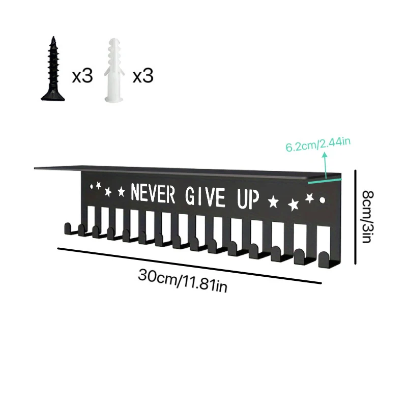For Race Soccer Basketball Sports Karate Medal Display Rack Metal Medal Hanger Holder Wall Mounted Large Capacity Award Holder