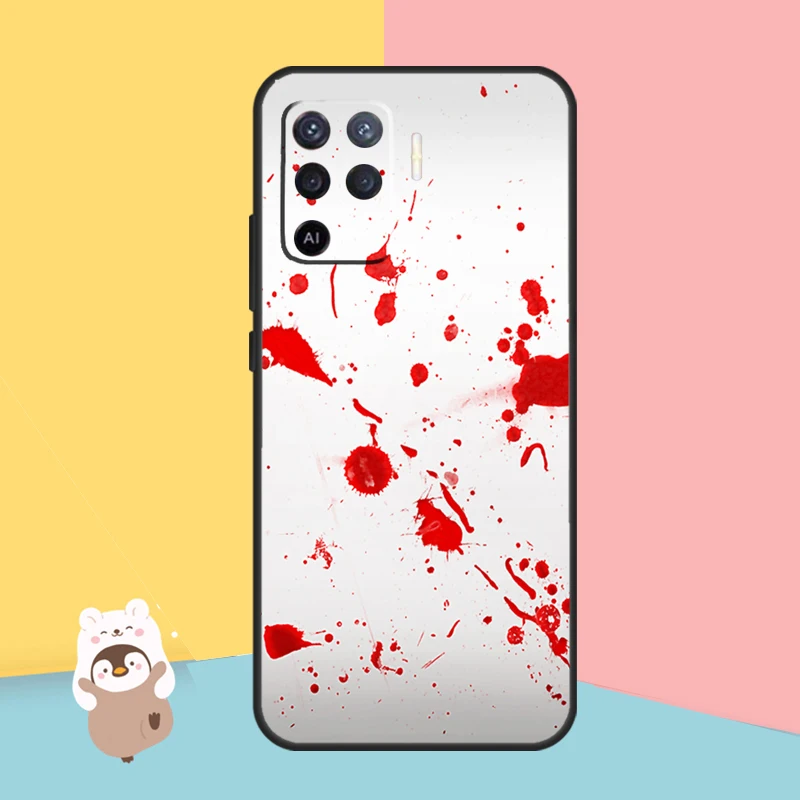 حافظة يد الدم الدموية لهاتف اوبو A80 A60 A40 A15 A16 A17 A57 A94 A74 A54 A76 A96 A18 A38 A58 A78 A98 A5 A6 Pro