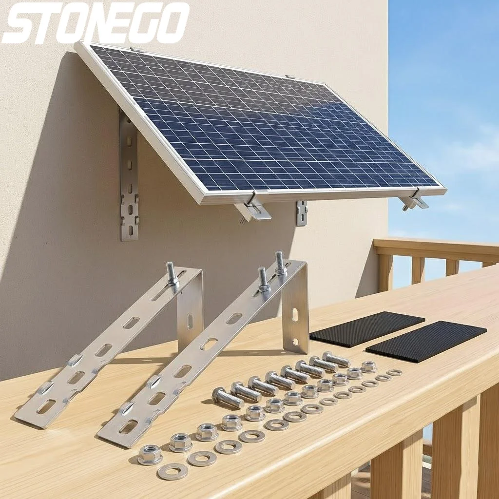 

Кронштейны для крепления солнечных панелей с 2 крючками, простая установка, аксессуары для балконов для солнечных систем