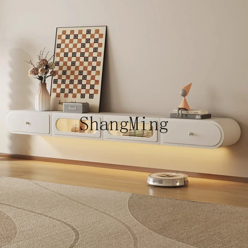 

CLL hanging white storage locker hanging modern simplicityultra-thin TV cabinet coffee table combination living room
