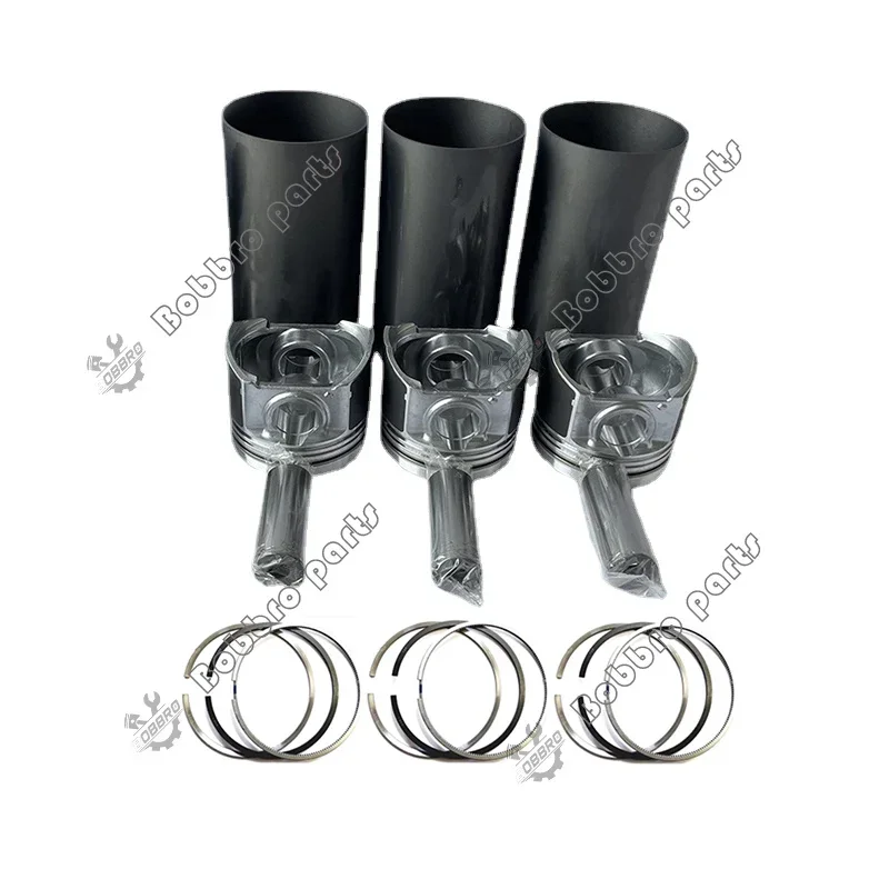 3T75 3T75H 3T75U Liner Kit With Piston And Ring For Yanmar Tractor YM1601 YM1602 YM1610 Fit Takeuchi Excavator TB21