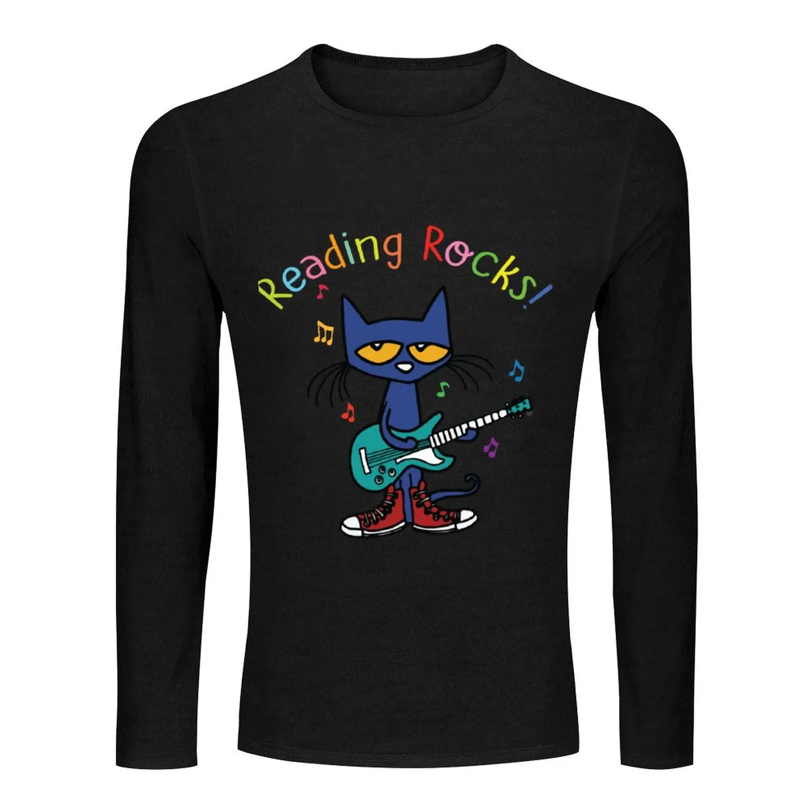 Reading rock pete the cat Classic Long T-Shirt vintage t shirt t shirts for men