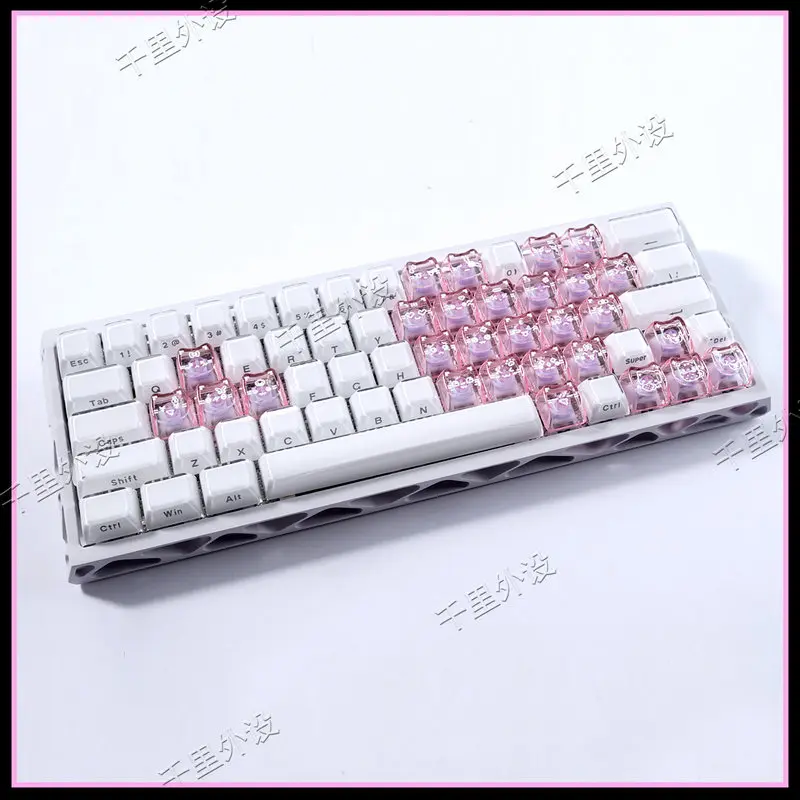 Pixel Cat Theme Keycap 39 Key Mechanical Keyboard Diy Transparent Pc Gaming Keyboard Collection Gift Custom Keycap