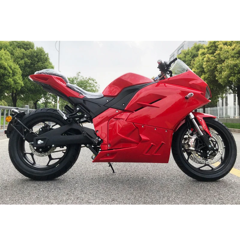 Chain Electric Vehicle Mid-mounted Motor 4000W 110km/h Long Distance Electric Motorcycle