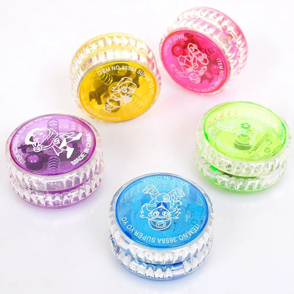 Plastic lichtgevende kinderen LED knipperend klassiek speelgoed Yoyo hand-oogontwikkeling