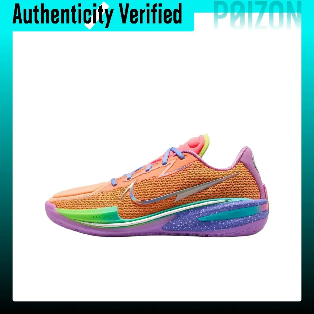 Nike Air Zoom GT Cut Low top Basketball Shoes Unisex Orange Silver Asian Version CZ0176-800