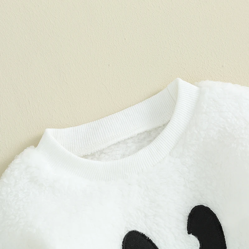 Newborn Baby Halloween Costume Girl Boy Pumpkin Ghost Fur Hoodie Fleece Jumpsuit Romper Fall Winter Clothes Outfits