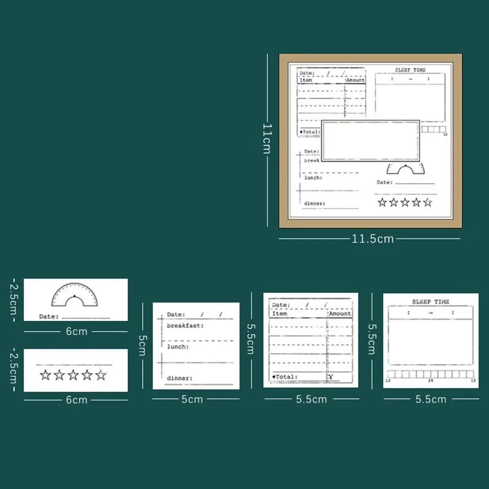 Drewniany zestaw znaczków do dziennika DIY dekoracje Scrapbooking miesięczny harmonogram plan dzienny podstawowa funkcja artykuły papiernicze lista