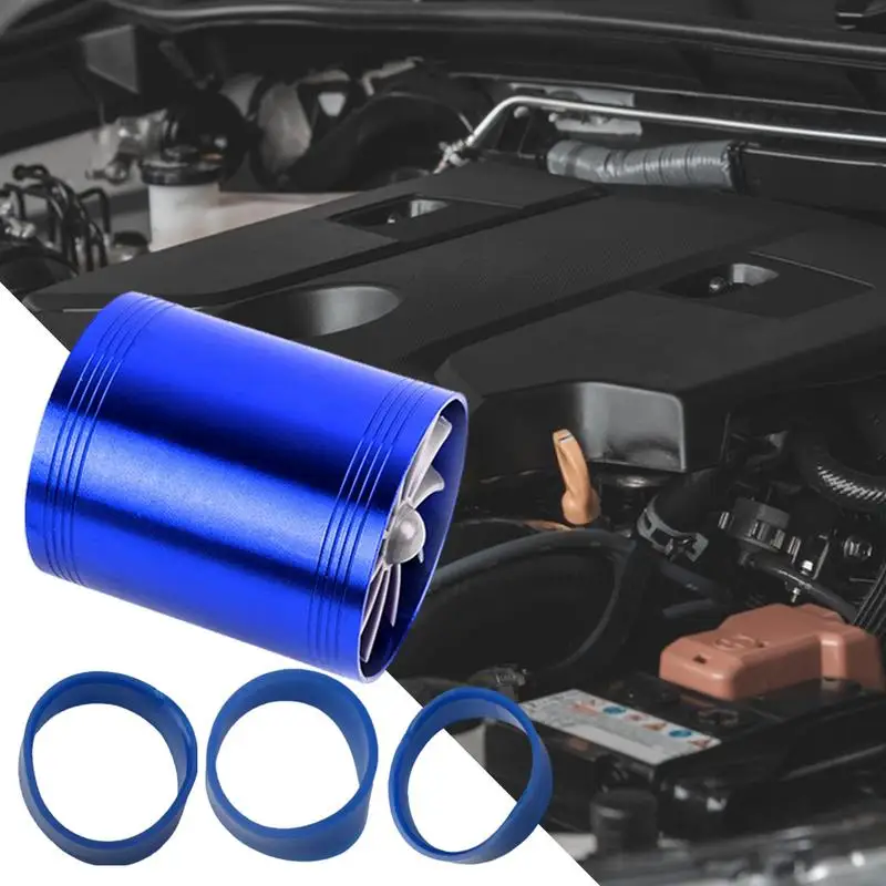 ل التوربينات سيارة الهواء التوربيني محرك الهواء أجزاء توربو شاحن توربو الألومنيوم مروحة مزدوجة محرك الشاحن التربيني توفير الطاقة #4