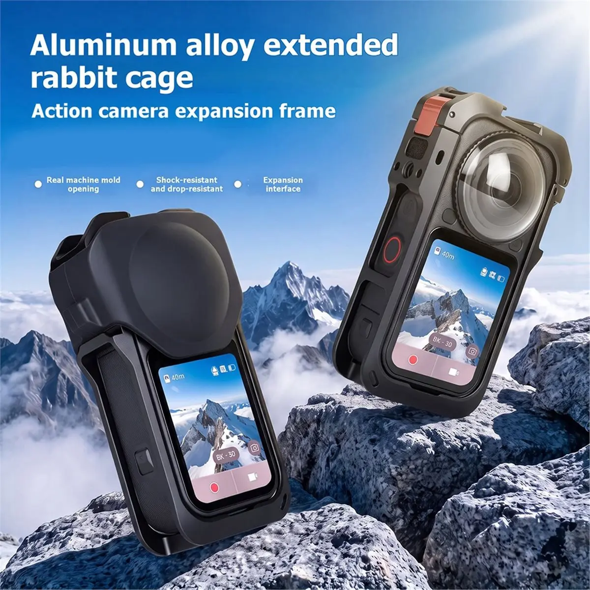Cage for X6 with Silicone Lens Cover Cold Shoe Mount Ultra- Aluminum Frame