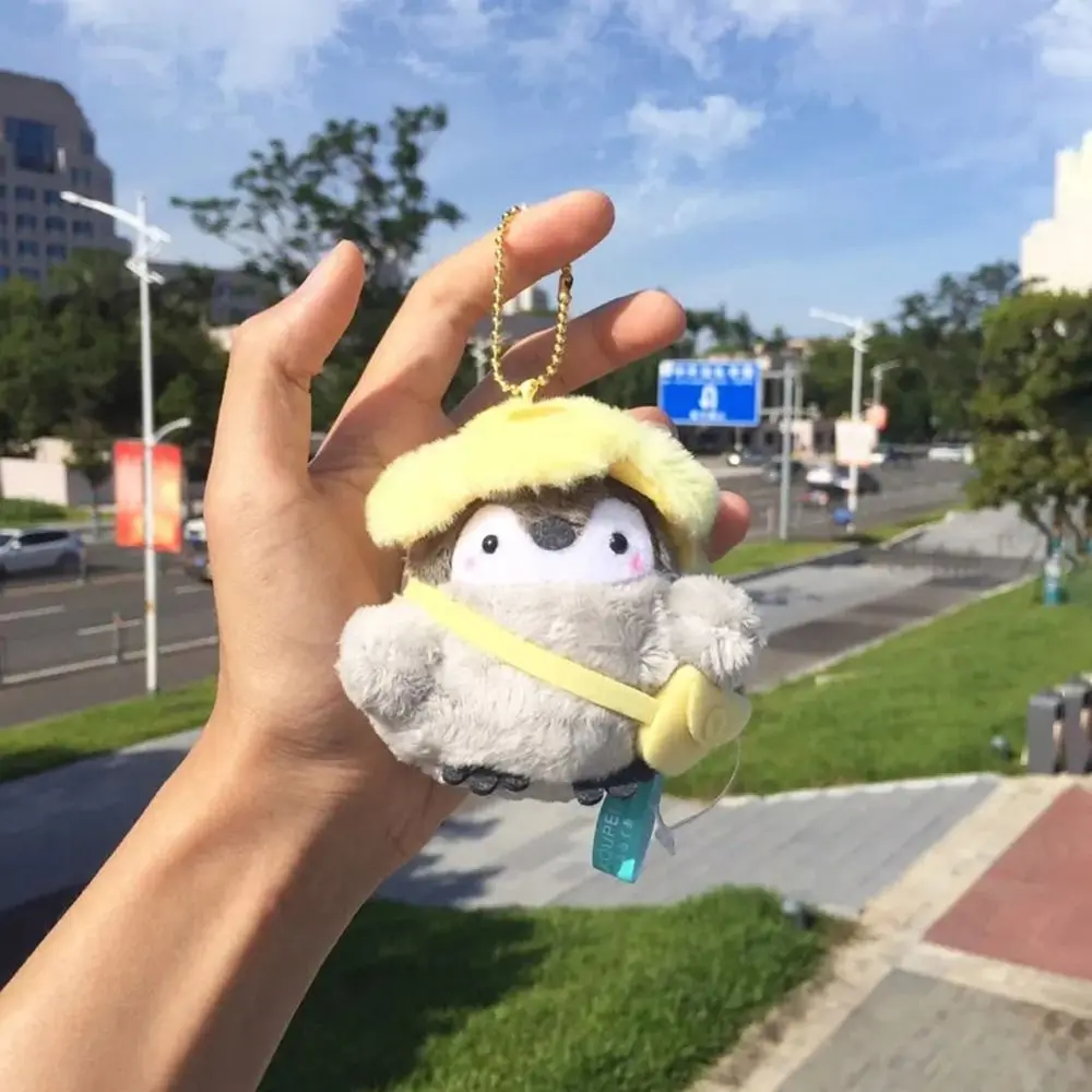 Cartoon Tourist Hat Penguin Keychain Cute Penguin Plush Key Ring For Girls Gifts Creative School Bag Keychain image 2