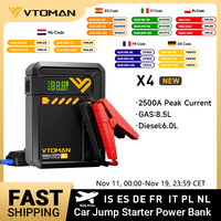VTOMAN X4 Car Jump Starter 2500A Car Power Bank 4 In 1 with Portable Air Compressor Car Starter Booster for 8.5L Gas/6.0L Diesel