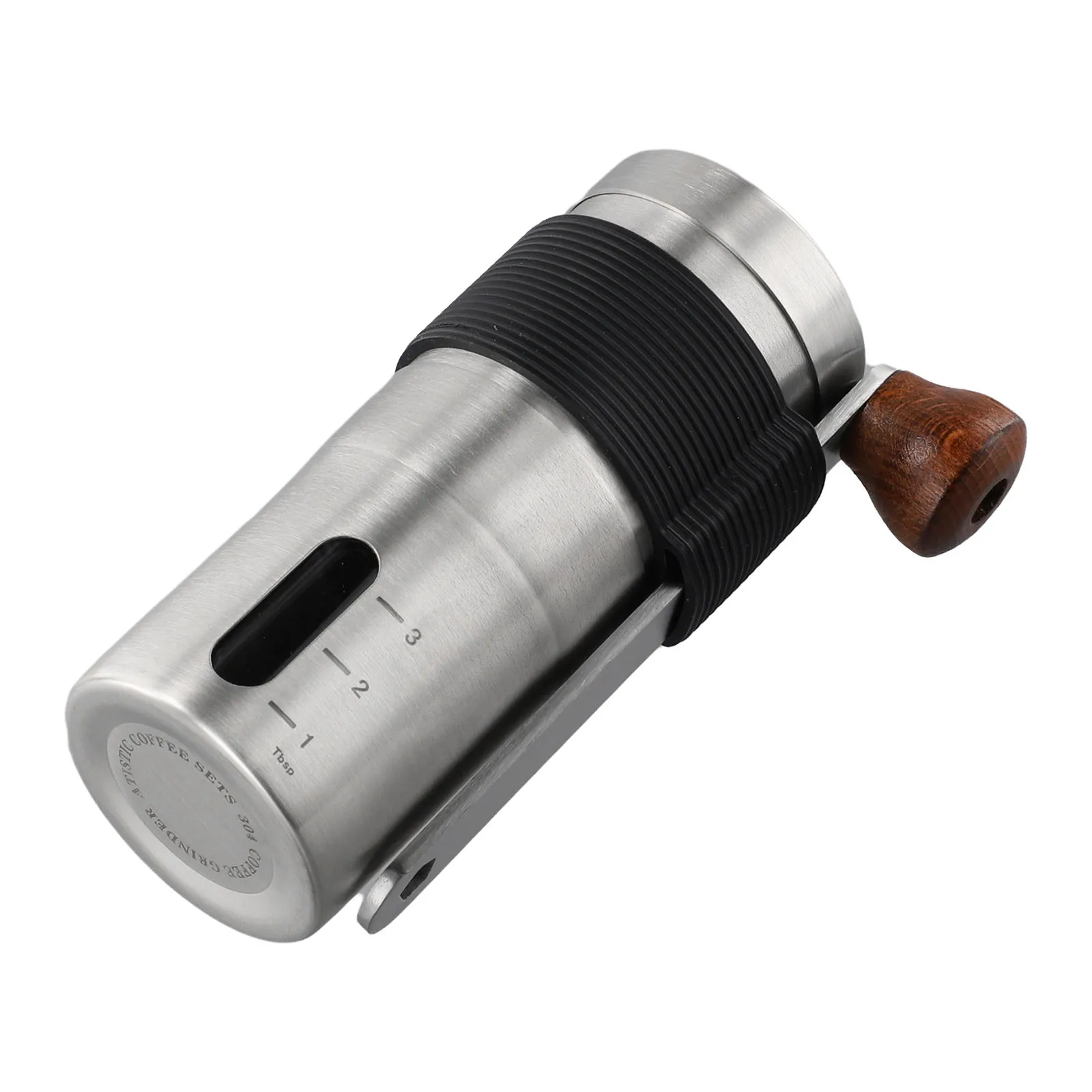 

Manual Coffee Bean Grinder Removable Sliver Stainless Steel Adjustable Easy To Clean Espresso Hand Mill Practical