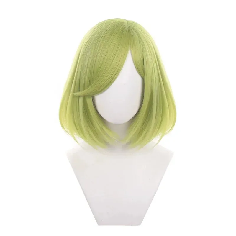 Witch Hat Atelier Inspired Coco Cosplay Wig Short Green Bob Hair Heat Resistant Fiber Wig for Anime Cosplay Halloween view 5